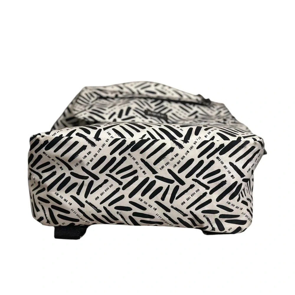 Jujube Zealous Backpack Black White Abstract Brushstroke Diaper Bag Travel Pouch